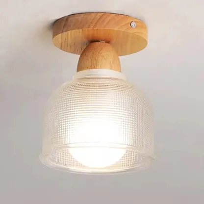 Mini Modern Glass Semi Flush Ceiling Light for Hallway Decor Image - 14
