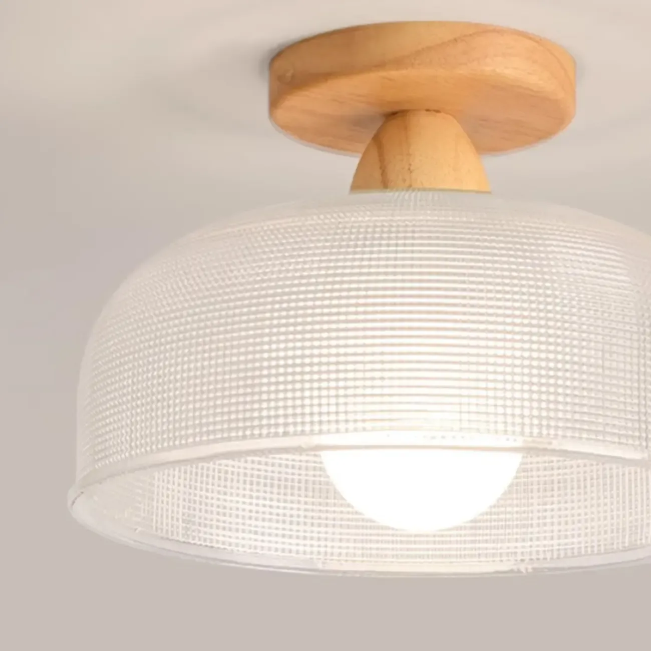 Mini Modern Glass Semi Flush Ceiling Light for Hallway Decor Image - 17