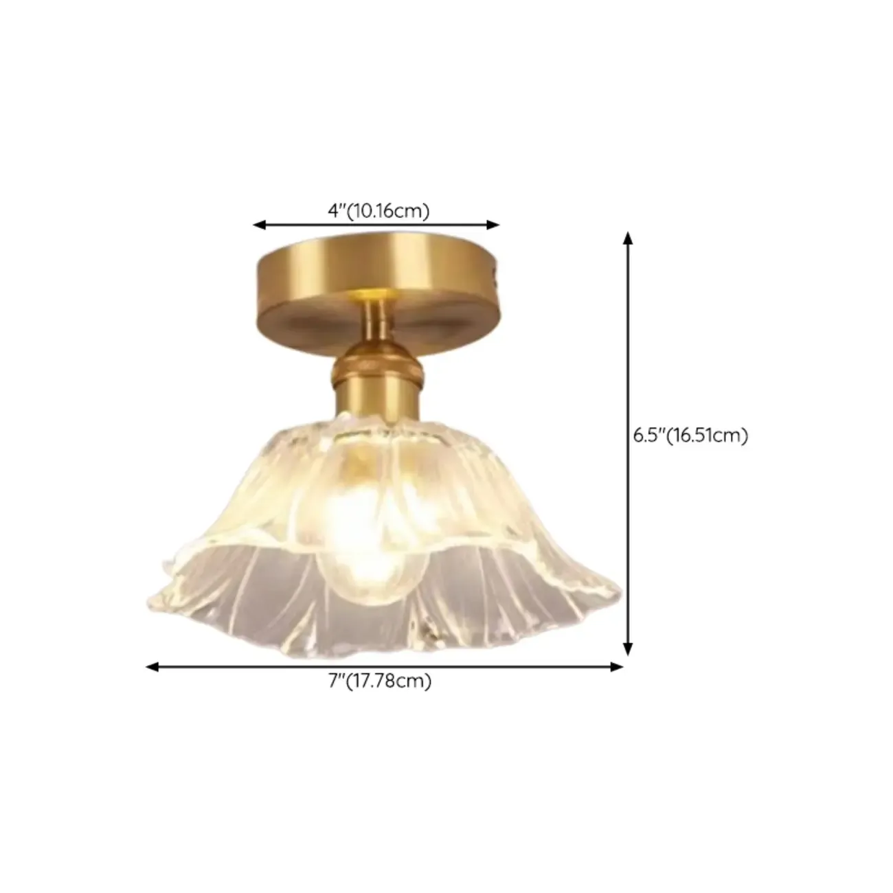 Mini Modern Glass Semi Flush Ceiling Light for Hallway Decor Image - 19