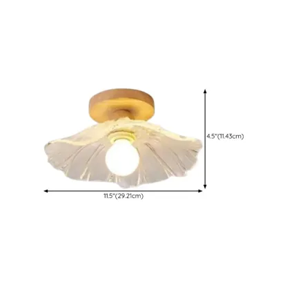 Mini Modern Glass Semi Flush Ceiling Light for Hallway Decor Image - 22
