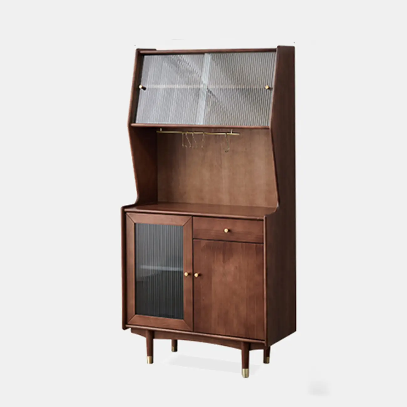 Modern Espresso Wood Versatile Kitchen Cabinet Image - 13 | homeyfad