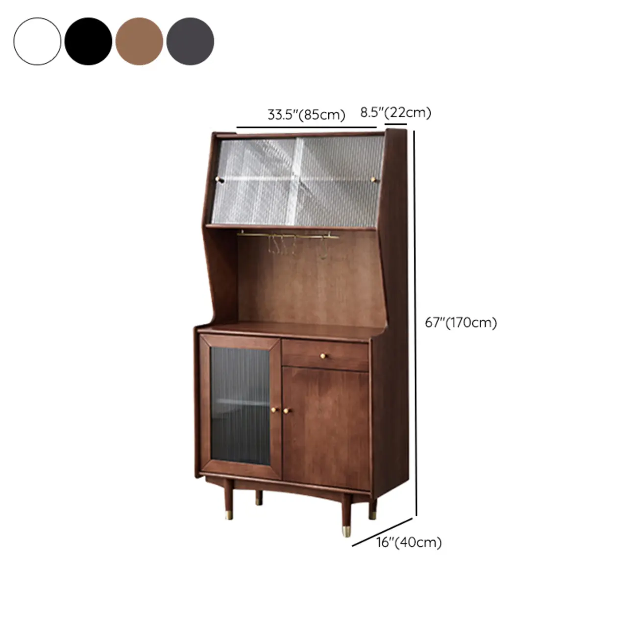 Modern Espresso Wood Versatile Kitchen Cabinet #size | homeyfad