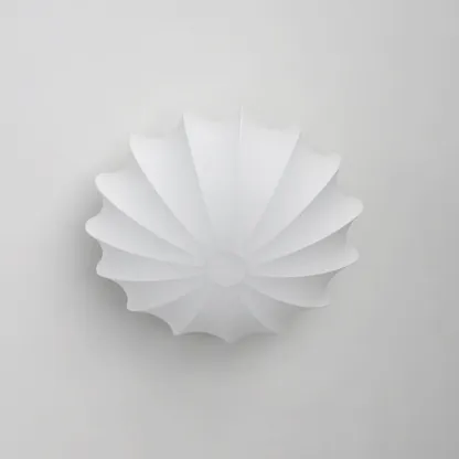 Modern Semi Flush Ceiling Light with Ivory Silk Shade Image - 8