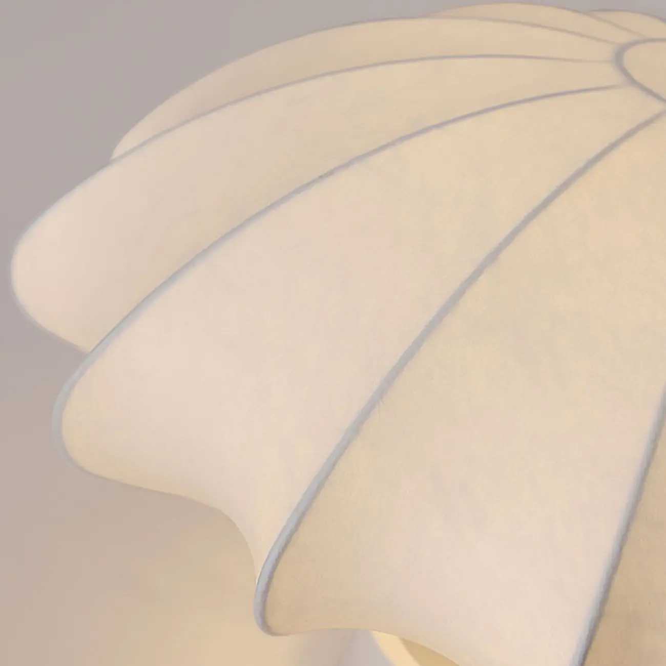 Modern Semi Flush Ceiling Light with Ivory Silk Shade Image - 11 | homeyfad