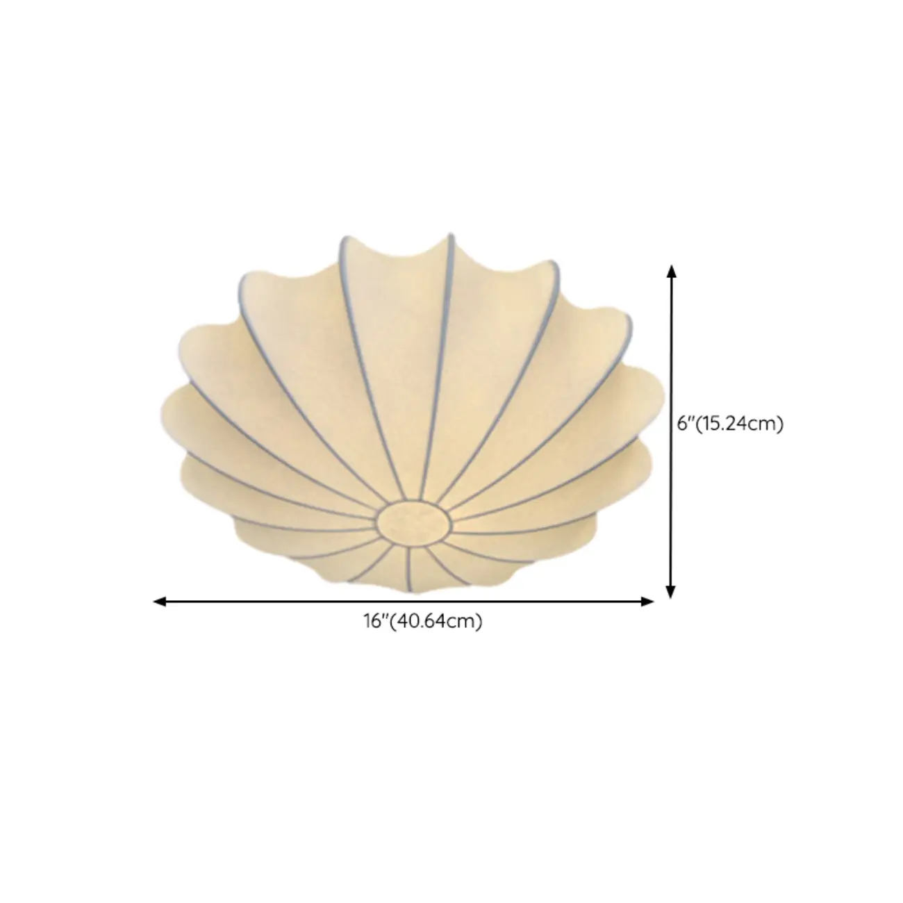 Floral Semi Flush Ceiling Light with Silk Shade for Living Room  #size