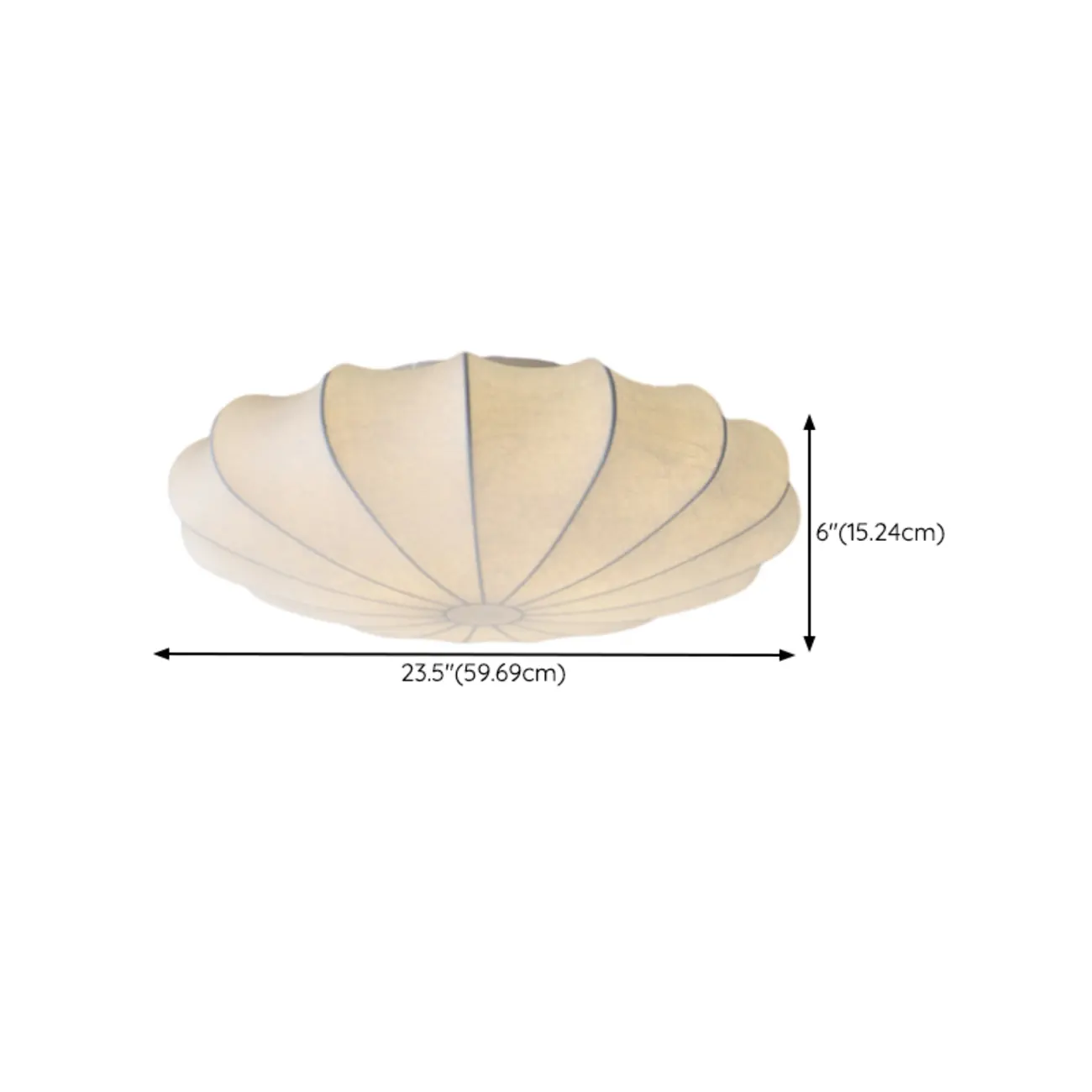 Modern Semi Flush Ceiling Light with Ivory Silk Shade Image - 13 | homeyfad