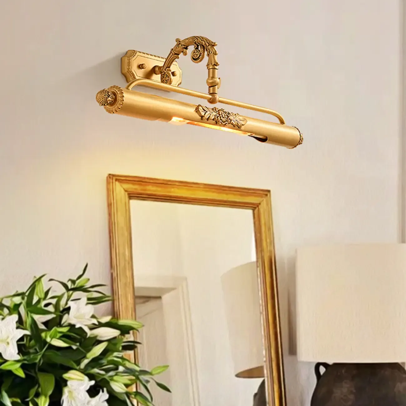 Modern Gold Tube Vanity Light Glam Vintage for Bathroom