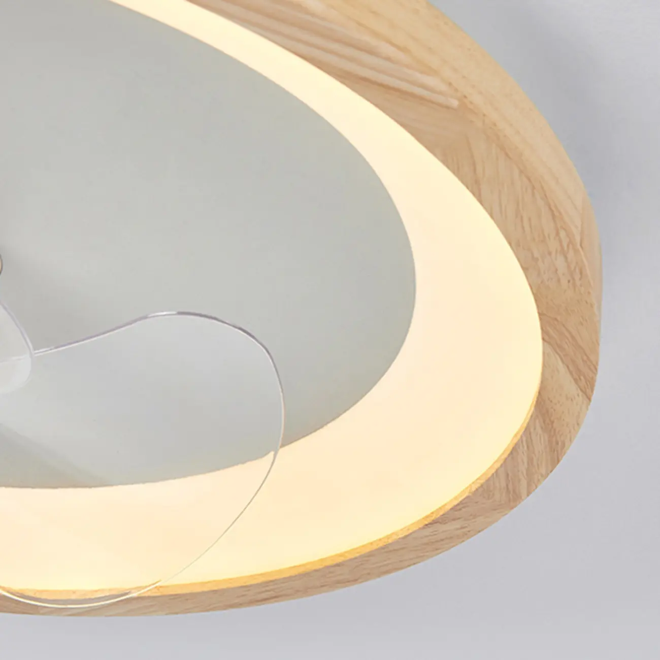 Modern Wood Color Ceiling Fan with Light Image - 10 | homeyfad