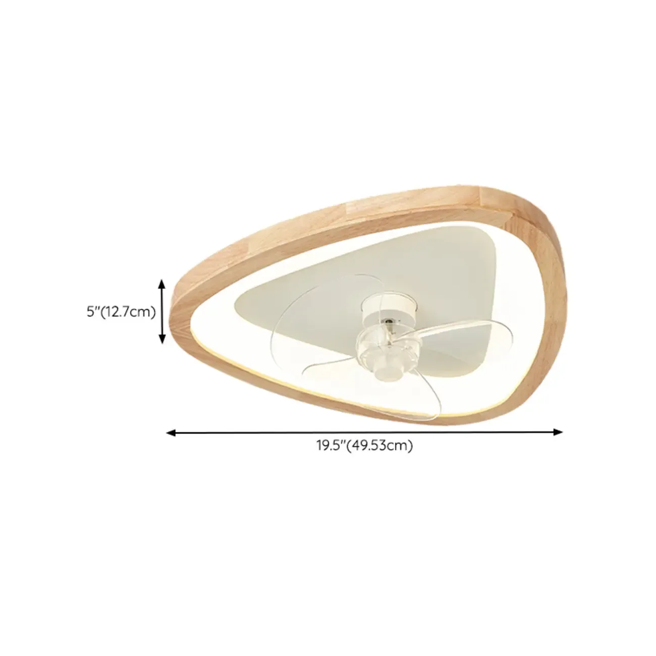 Modern Wood Color Ceiling Fan with Light Image - 14