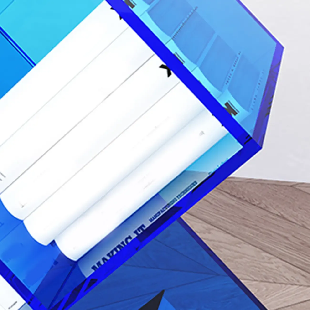 Elegant Acrylic Free Form Side Table with Storage for Living Room Image - 14