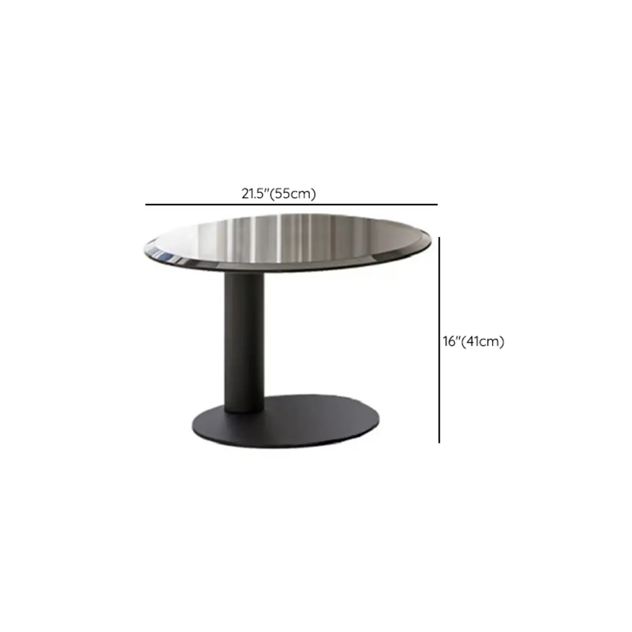 Modern Two-Part Glass Wood Round Coffee Table Image - 12 | homeyfad