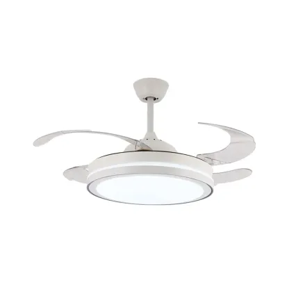 Modern LED Ceiling Fan with Clear Plastic Blades Image - 5