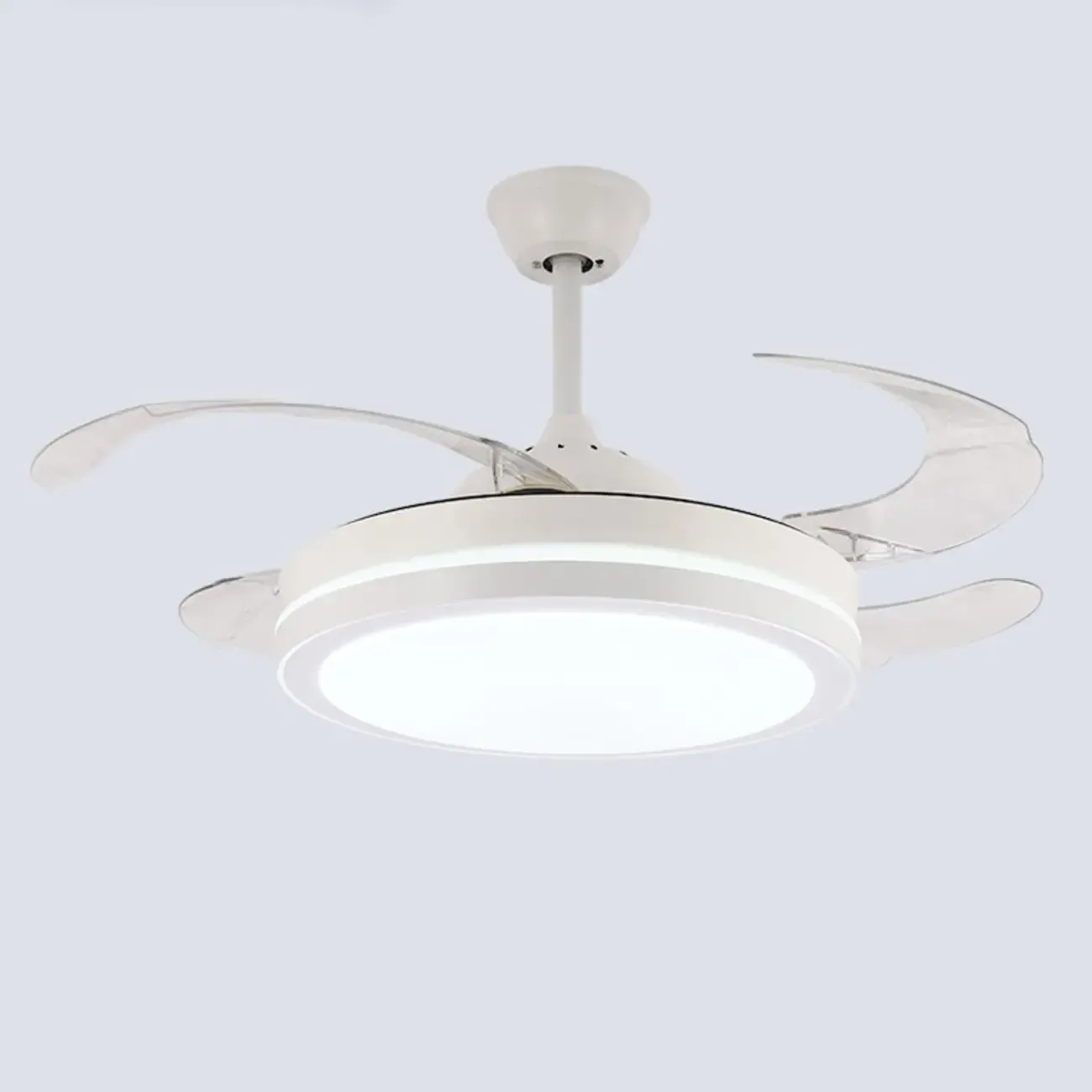Modern LED Ceiling Fan with Clear Plastic Blades Image - 6