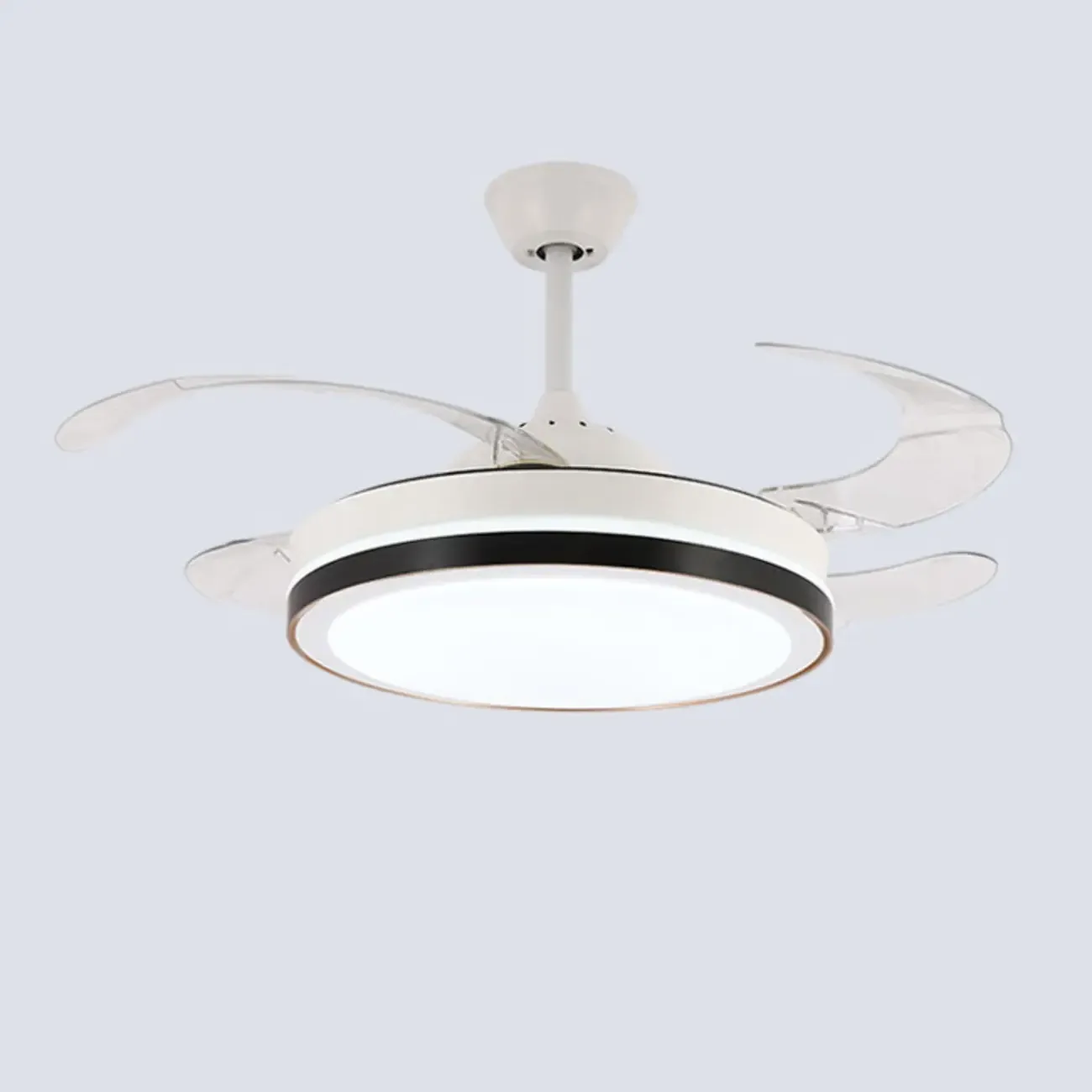 Modern LED Ceiling Fan with Clear Plastic Blades Image - 8