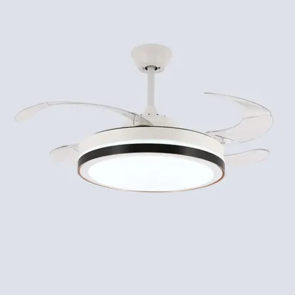 Modern LED Ceiling Fan with Clear Plastic Blades Image - 8
