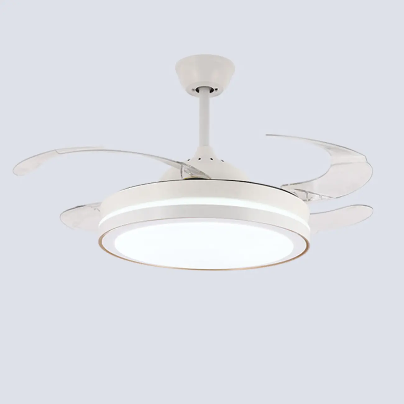 Modern LED Ceiling Fan with Clear Plastic Blades Image - 9 | homeyfad