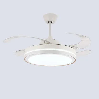 Modern LED Ceiling Fan with Clear Plastic Blades Image - 9