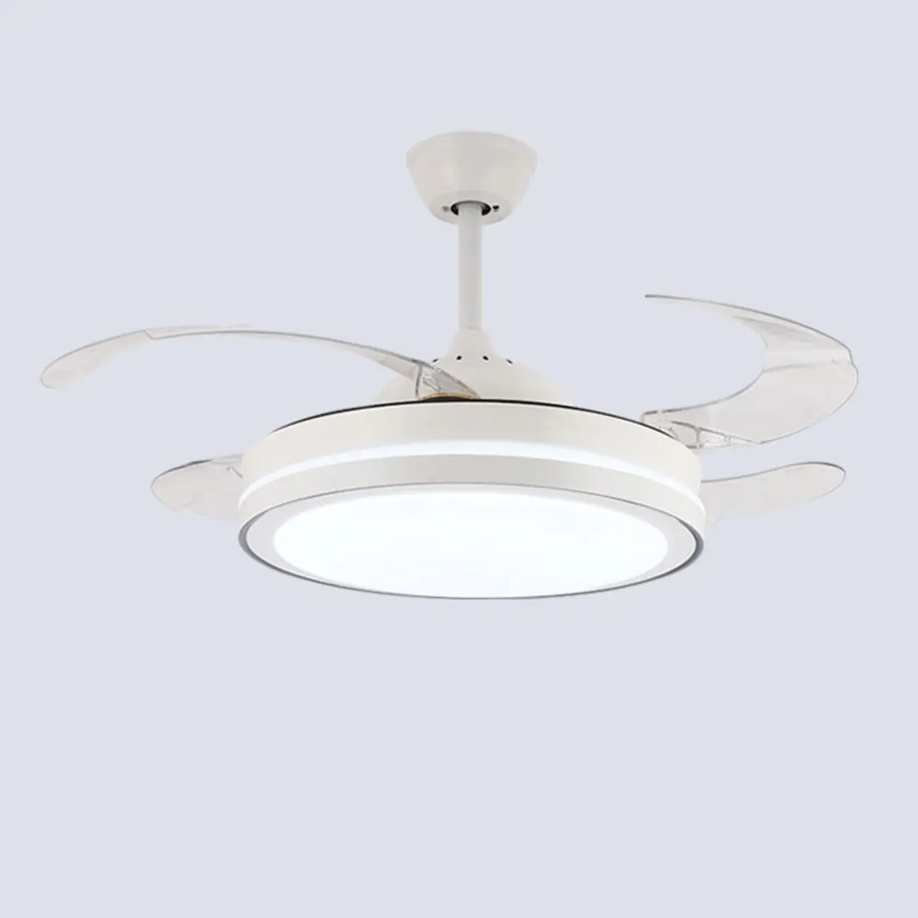 Modern LED Ceiling Fan with Clear Plastic Blades Image - 10 | homeyfad