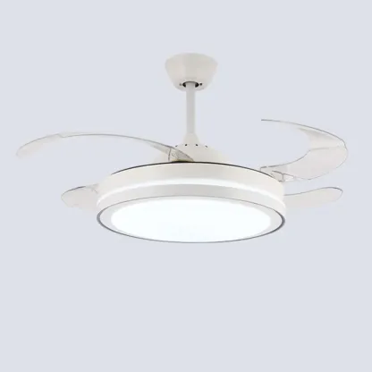 Modern LED Ceiling Fan with Clear Plastic Blades Image - 10