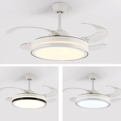 Modern LED Ceiling Fan with Clear Plastic Blades Image - 15