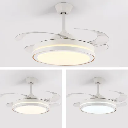 Modern LED Ceiling Fan with Clear Plastic Blades Image - 16