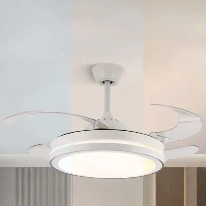 Modern LED Ceiling Fan with Clear Plastic Blades Image - 20