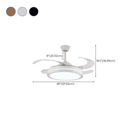 Modern LED Ceiling Fan with Clear Plastic Blades Image - 24