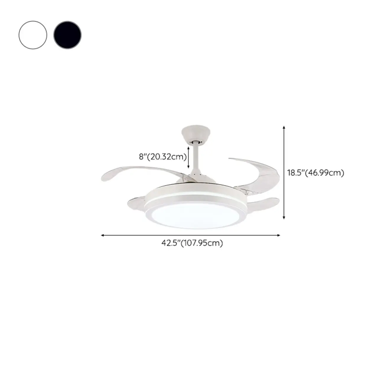 Modern LED Ceiling Fan with Clear Plastic Blades Image - 26 | homeyfad