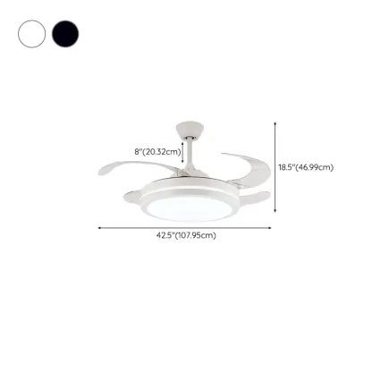 Modern LED Ceiling Fan with Clear Plastic Blades Image - 26
