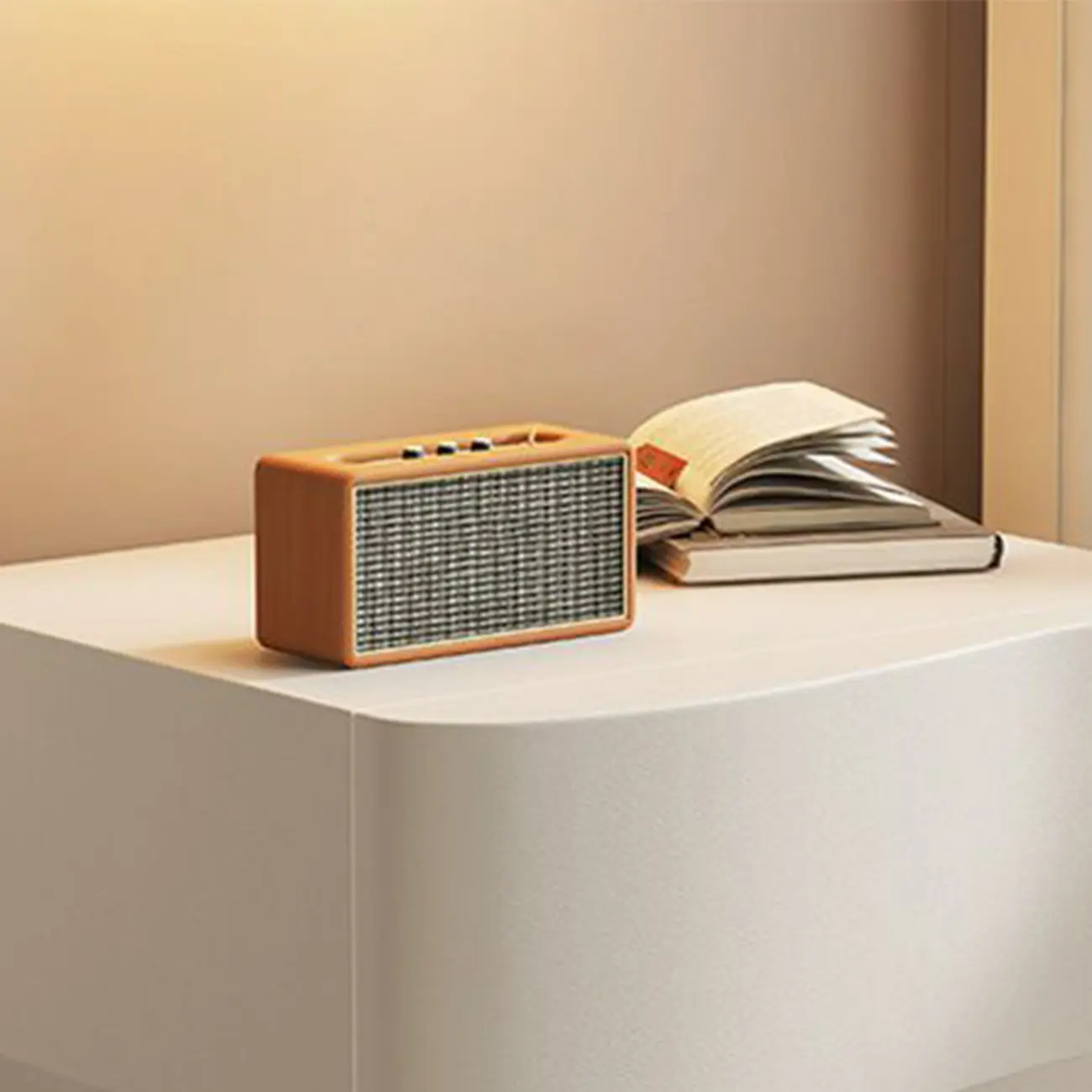 Modern White Waved Wood 3-Drawer Nightstand Image - 8 | homeyfad