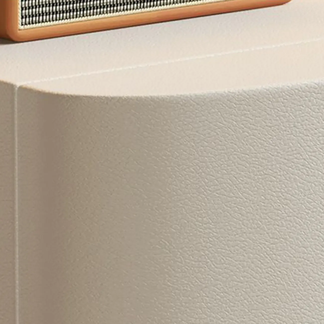 Modern White Waved Wood 3-Drawer Nightstand Image - 12