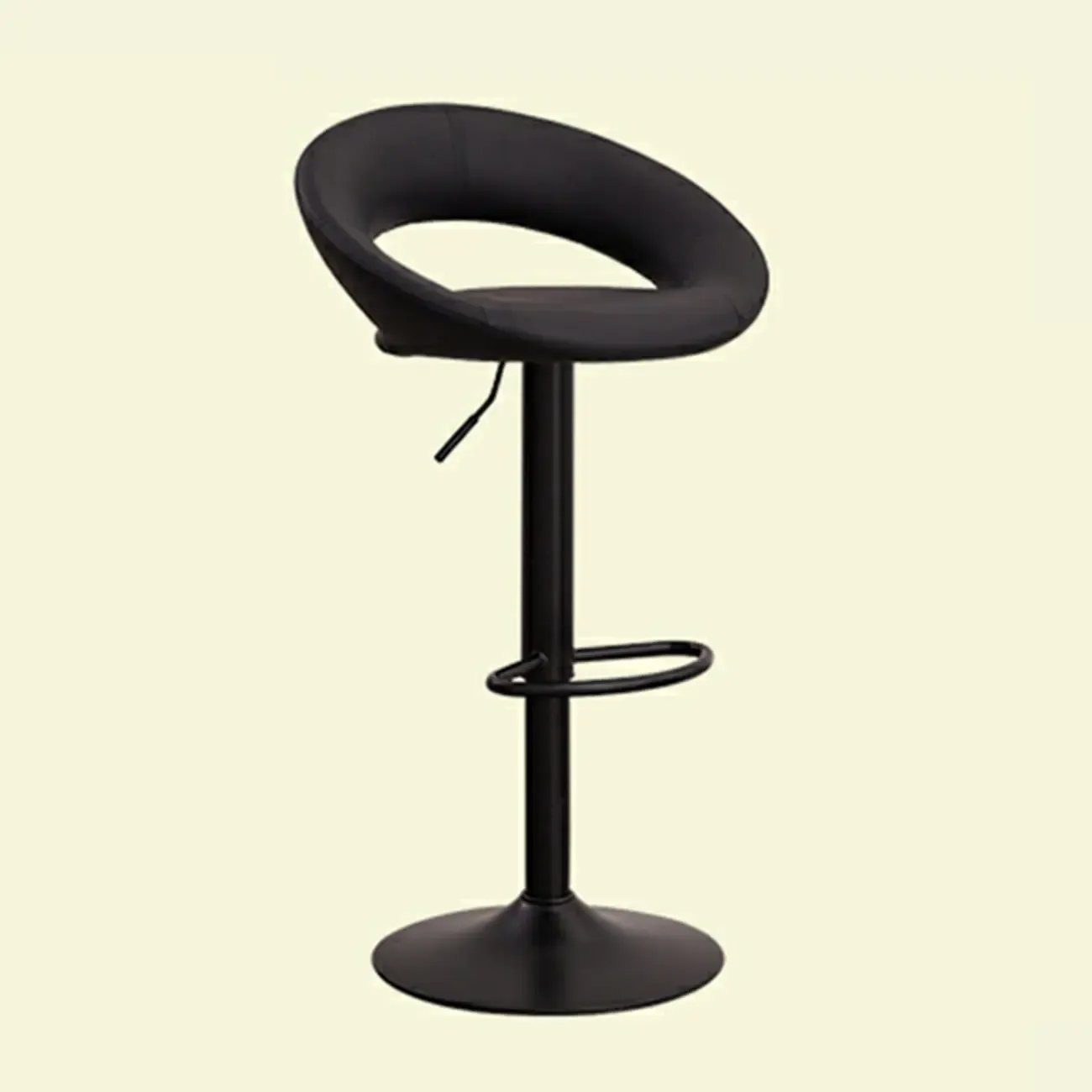 Glam Leather Swivel Adjustable Bar Stools with Cushions for Home Image - 3