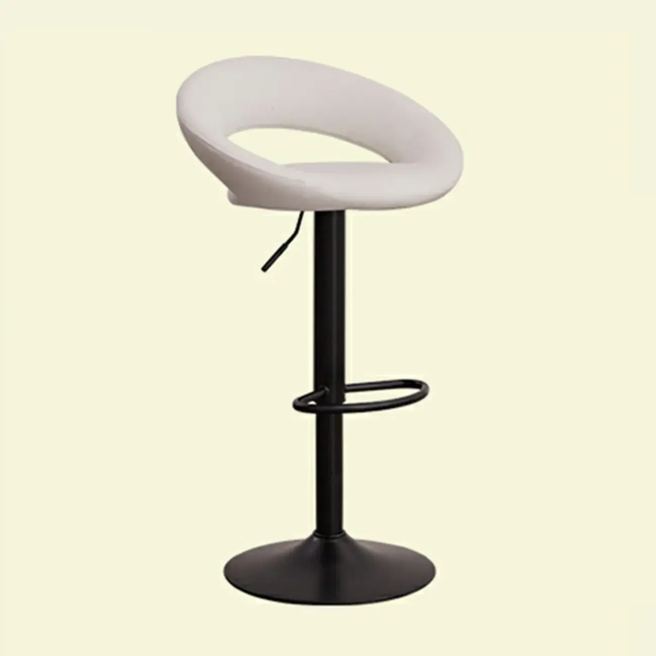 Glam Leather Swivel Adjustable Bar Stools with Cushions for Home Image - 4