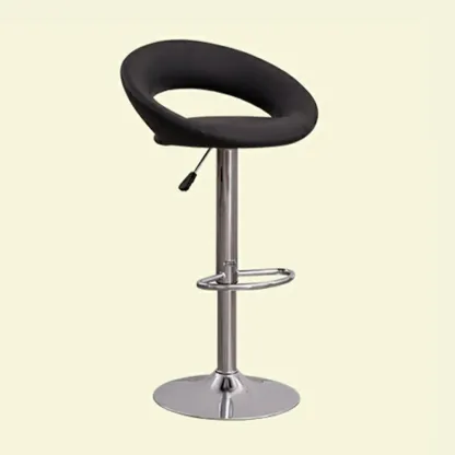 Glam Leather Swivel Adjustable Bar Stools with Cushions for Home Image - 6