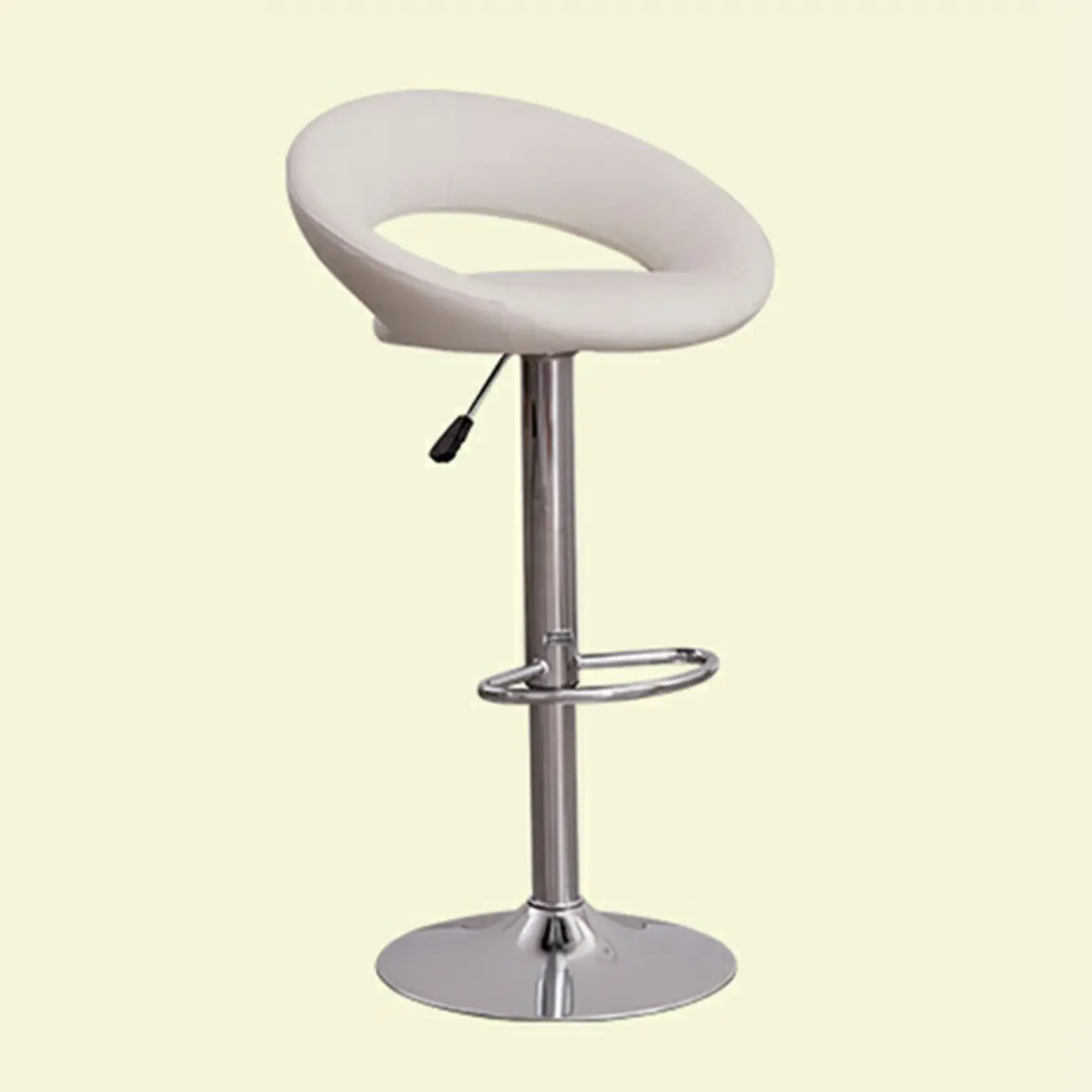 Glam Leather Swivel Adjustable Bar Stools with Cushions for Home Image - 7 | homeyfad