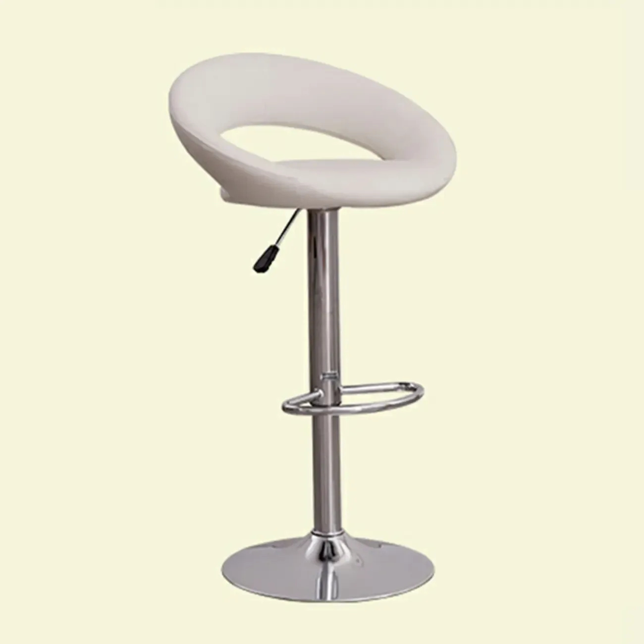 Glam Leather Swivel Adjustable Bar Stools with Cushions for Home Image - 7