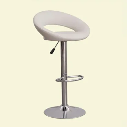 Glam Leather Swivel Adjustable Bar Stools with Cushions for Home Image - 7