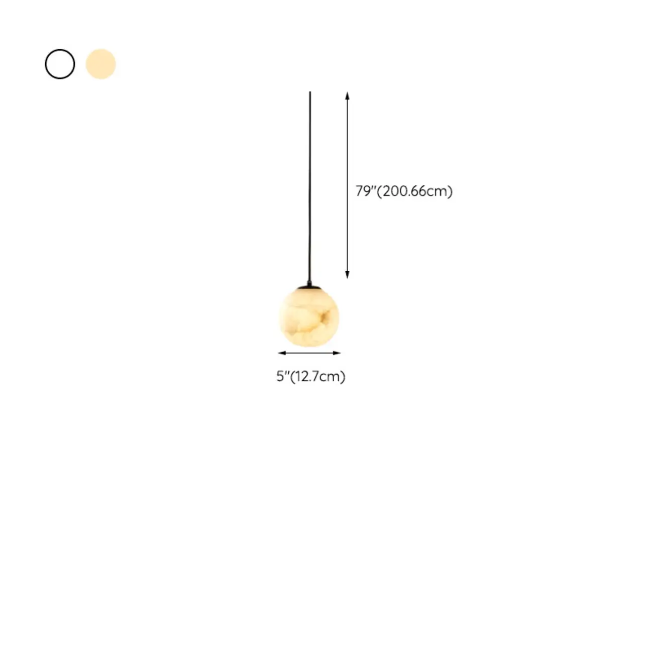 Modern Stone Globe Pendant Light Black Metal Hanging #size | homeyfad