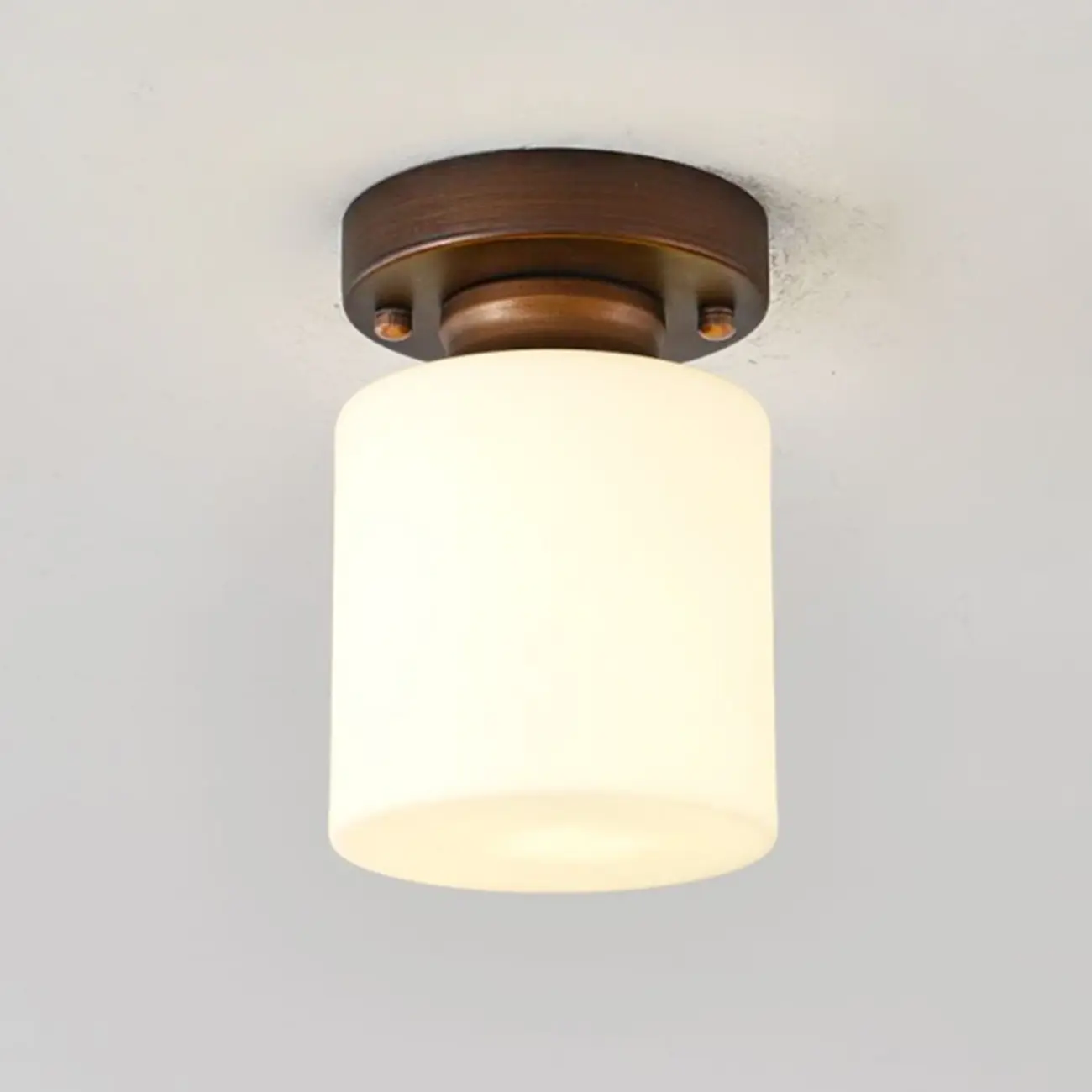 5 to 9 Inch Cube Glass Metal Semi Flush Ceiling Light | homeyfad
