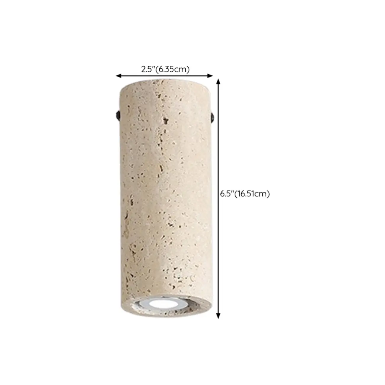 Modern Cylinder Stone Beige Flush Ceiling Light for Hallway Image - 18 | homeyfad