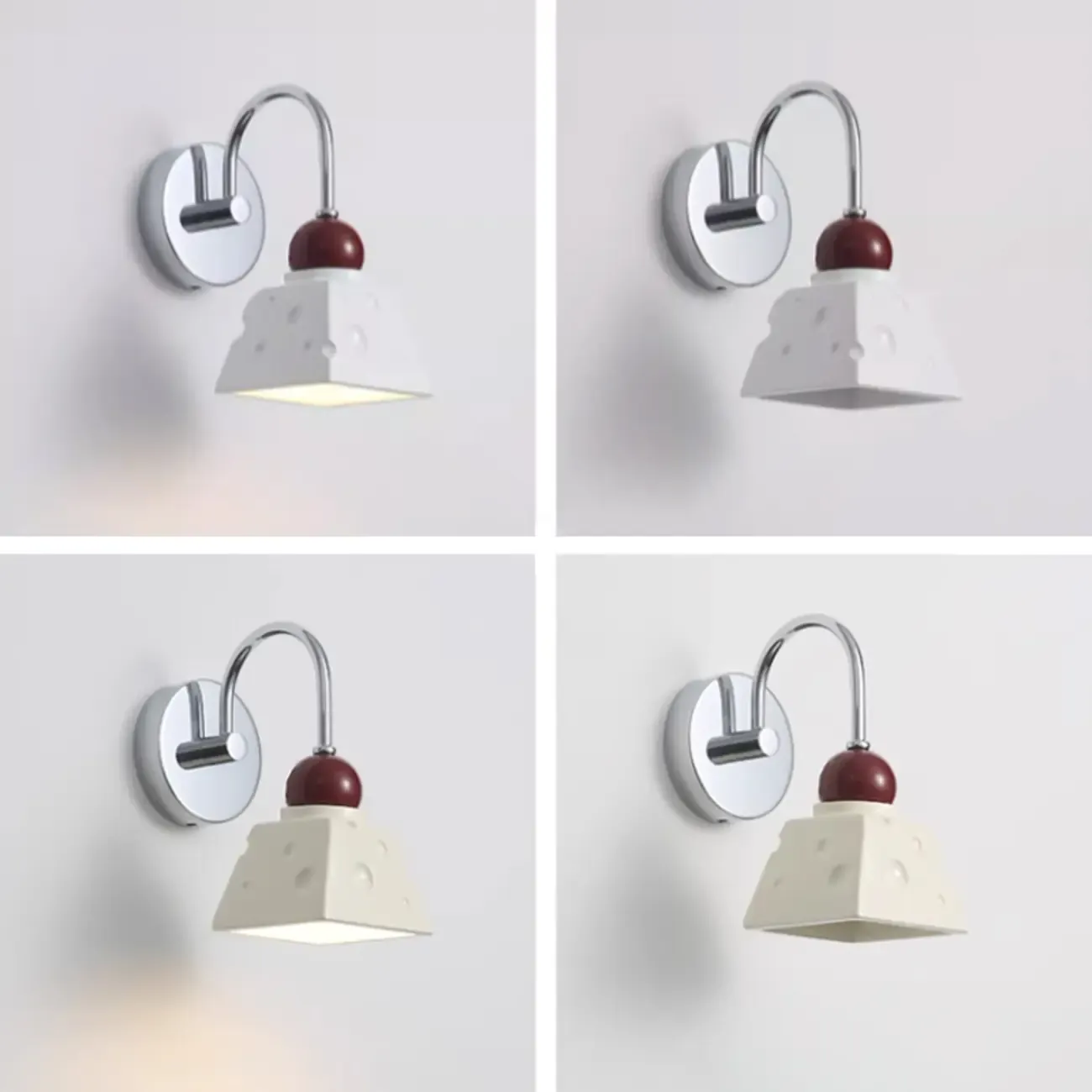 Modern Minimalist Metal Wall Light with Beige Shade Image - 11