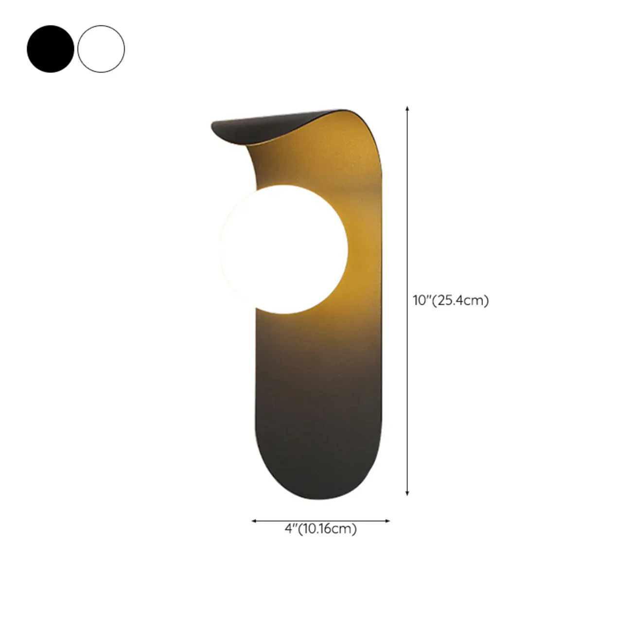 Minimalist Metal Wall Light with LED for Bedrooms #size | homeyfad