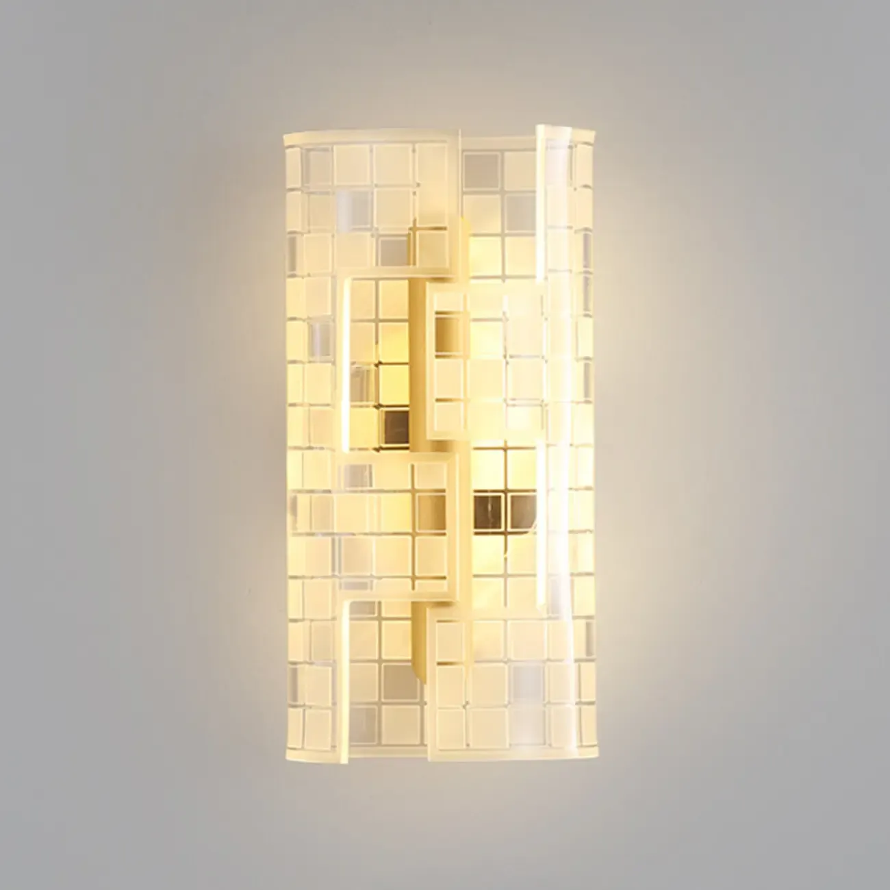 Modern Clear Acrylic Gold Ambient Wall Sconce Image - 4