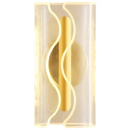 Modern Clear Acrylic Gold Ambient Wall Sconce Image - 10