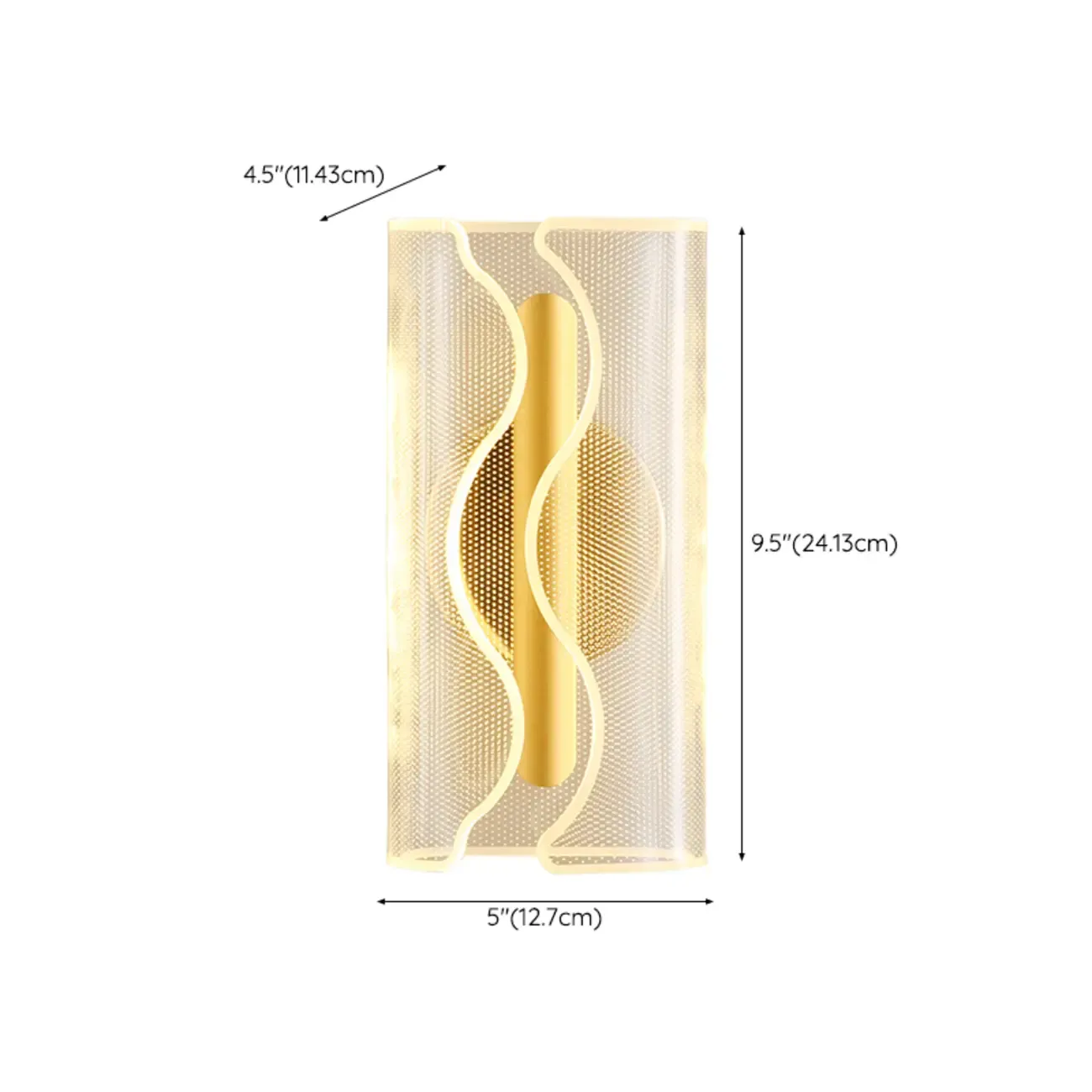 Modern Clear Acrylic Gold Ambient Wall Sconce Image - 20