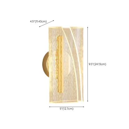 Modern Clear Acrylic Gold Ambient Wall Sconce Image - 21