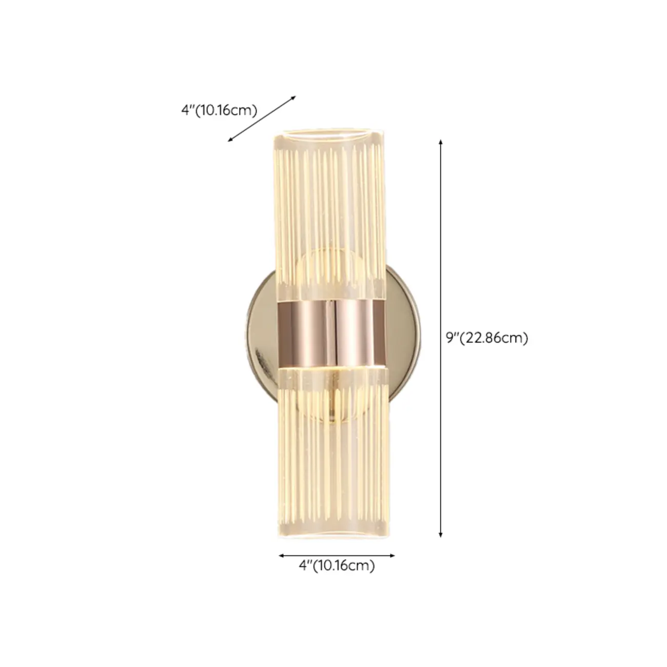 Modern Clear Acrylic Gold Ambient Wall Sconce Image - 22 | homeyfad