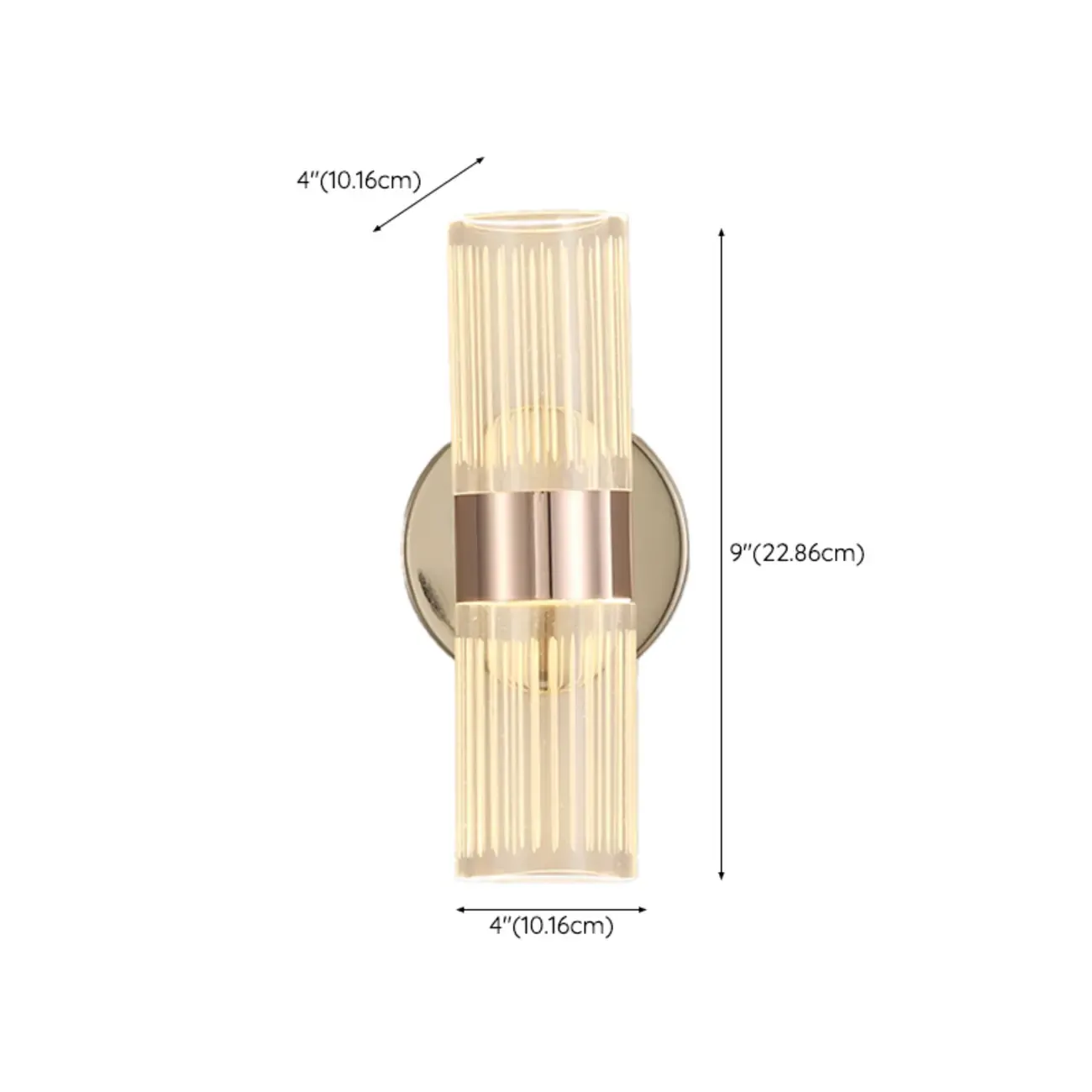 Modern Clear Acrylic Gold Ambient Wall Sconce Image - 22