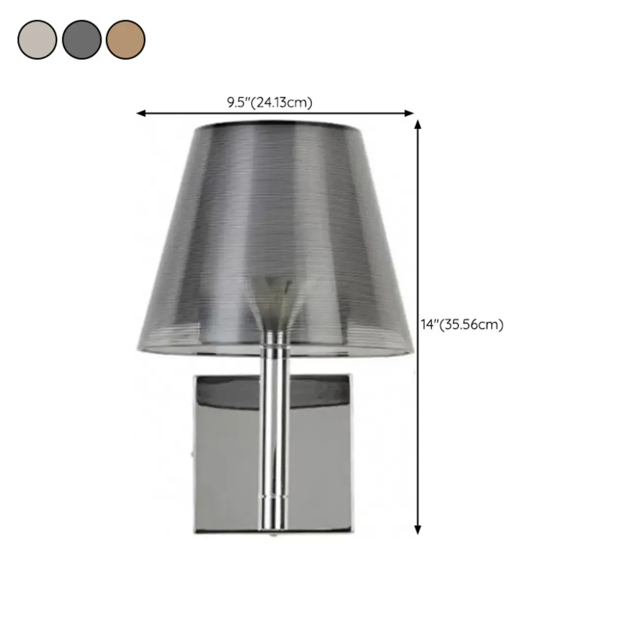 Modern Simple Metal Mini Wall Sconce #size