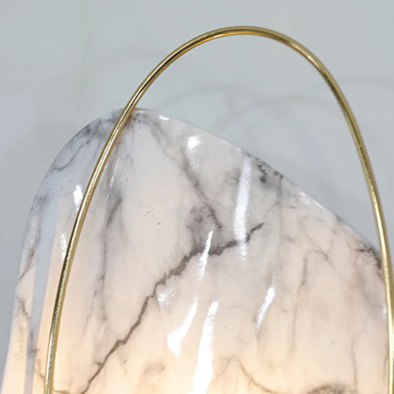 Modern Marble Wall Light with Brass and Resin Shade Image - 11 | homeyfad